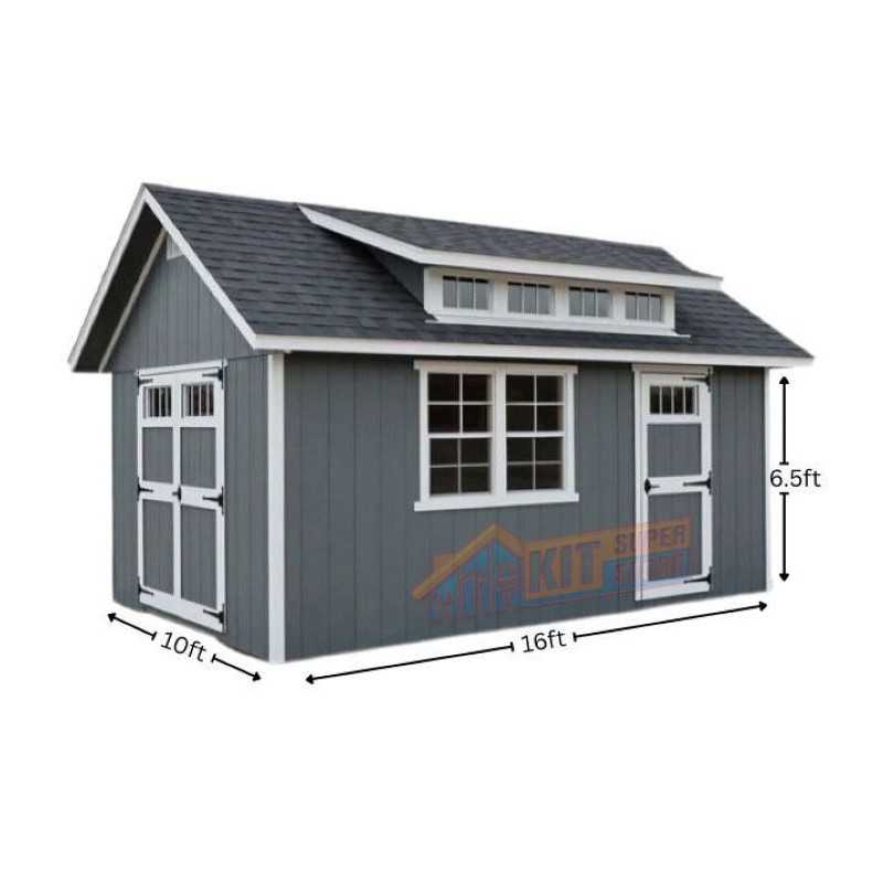 EZ-Fit Skyview 10x16 Panelized Storage Shed with Skylight Window (ez_skyview1016)