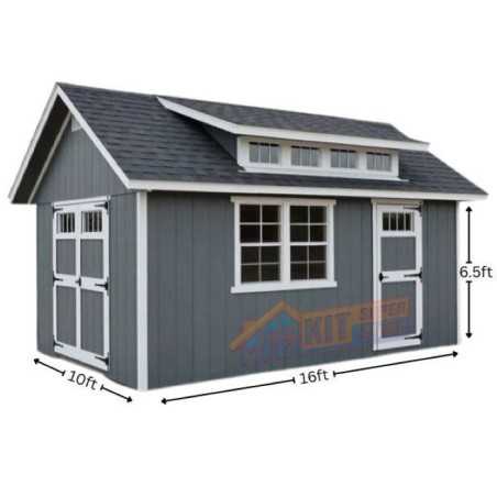 EZ-Fit Skyview 10x16 Panelized Storage Shed with Skylight Window (ez_skyview1016)