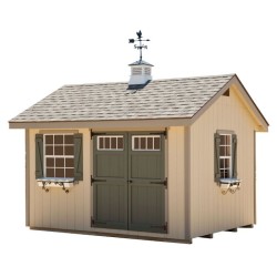 EZ-Fit Heritage 10x14 Outdoor Garden Wood Shed Kit (ez_heritage1014)