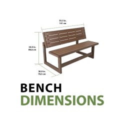 Lifetime Convertible Bench - Mocha Brown (60139)