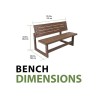 Lifetime Convertible Bench - Mocha Brown (60139)