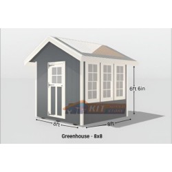 EZ-Fit 8x8 Panelized Greenhouse Shed Kit (ez_greenhouse88)