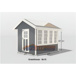 EZ-Fit 8x10 Panelized Greenhouse Shed Kit (ez_greenhouse810)