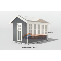 EZ-Fit 8x12 Panelized Greenhouse Shed Kit (ez_greenhouse812)