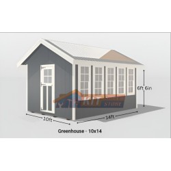 EZ-Fit 10x14 Panelized Greenhouse Shed Kit (ez_greenhouse1014)
