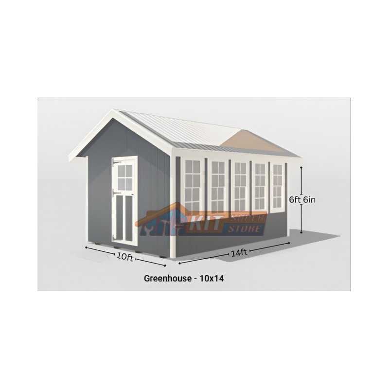 EZ-Fit 10x14 Panelized Greenhouse Shed Kit (ez_greenhouse1014)