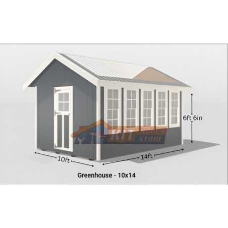 EZ-Fit 10x14 Panelized Greenhouse Shed Kit (ez_greenhouse1014)