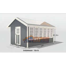 EZ-Fit 10x16 Panelized Greenhouse Shed Kit (ez_greenhouse1016)