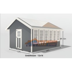 EZ-Fit 12x16 Panelized Greenhouse Shed Kit (ez_greenhouse1216)