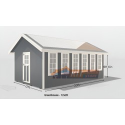 EZ-Fit 12x20 Panelized Greenhouse Shed Kit (ez_greenhouse1220)