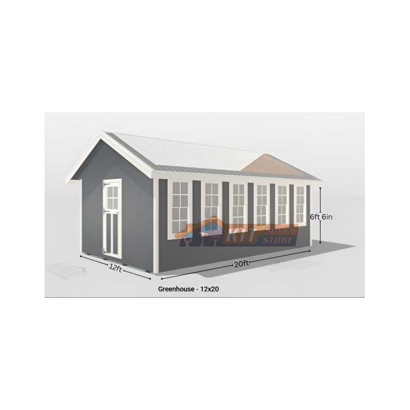 EZ-Fit 12x20 Panelized Greenhouse Shed Kit (ez_greenhouse1220)