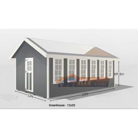 EZ-Fit 12x20 Panelized Greenhouse Shed Kit (ez_greenhouse1220)