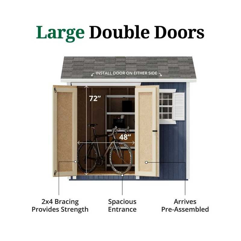 Little Cottage Co. Classic Workshop 8x8 Wood Storage Shed Kit (8x8 CWS-PC)