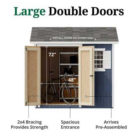 Little Cottage Co. Classic Workshop 8x8 Wood Storage Shed Kit (8x8 CWS-PC)