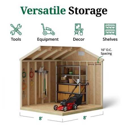 Little Cottage Co. Classic Workshop 8x8 Wood Storage Shed Kit (8x8 CWS-PC)