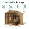 Little Cottage Co. Classic Workshop 8x8 Wood Storage Shed Kit (8x8 CWS-PC)