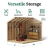 Little Cottage Co. Classic Workshop 8x10 Wood Storage Shed Kit (8x10 CWS-PC)
