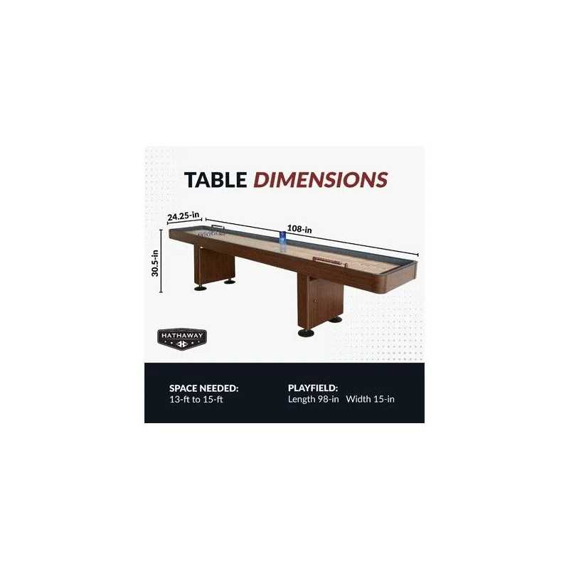 Hathaway Challenger 9-ft Shuffleboard Table - Walnut Finish (BG1205)
