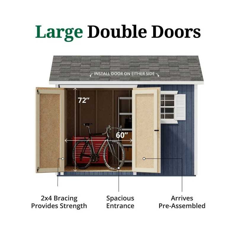 Little Cottage Co. Classic Workshop 10x10 Wood Storage Shed Kit (10x10 CWS-PC)
