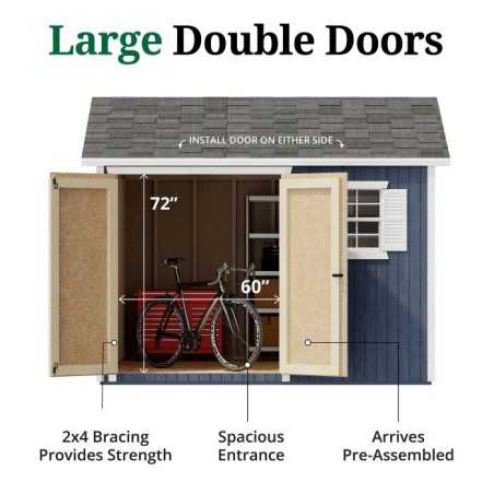 Little Cottage Co. Classic Workshop 10x10 Wood Storage Shed Kit (10x10 CWS-PC)