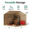 Little Cottage Co. Classic Workshop 10x10 Wood Storage Shed Kit (10x10 CWS-PC)