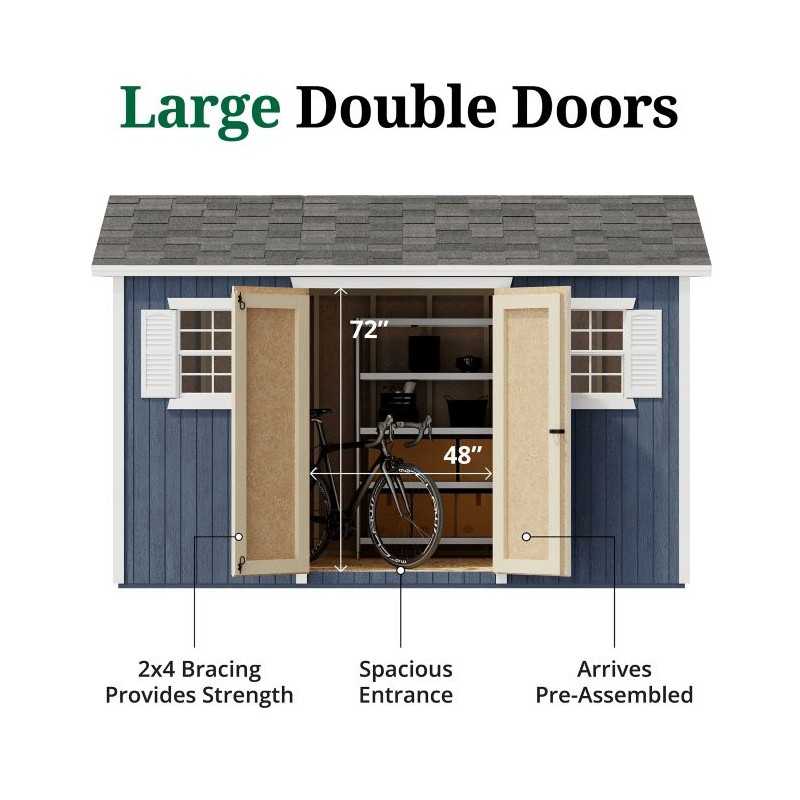 Little Cottage Co. Classic Workshop 8x12 Wood Storage Shed Kit (8x12 CWS-PC)