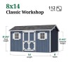 Little Cottage Co. Classic Workshop 8x14 Wood Storage Shed Kit (8x14 CWS-PC)