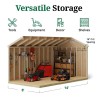 Little Cottage Co. Classic Workshop 8x14 Wood Storage Shed Kit (8x14 CWS-PC)