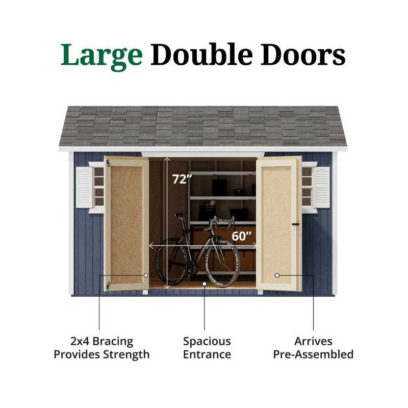 Little Cottage Co. Classic Workshop 10x12 Wood Storage Shed Kit (10x12 CWS-PC)