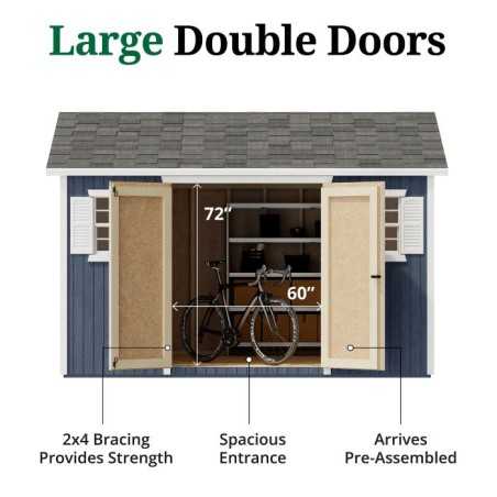 Little Cottage Co. Classic Workshop 10x12 Wood Storage Shed Kit (10x12 CWS-PC)