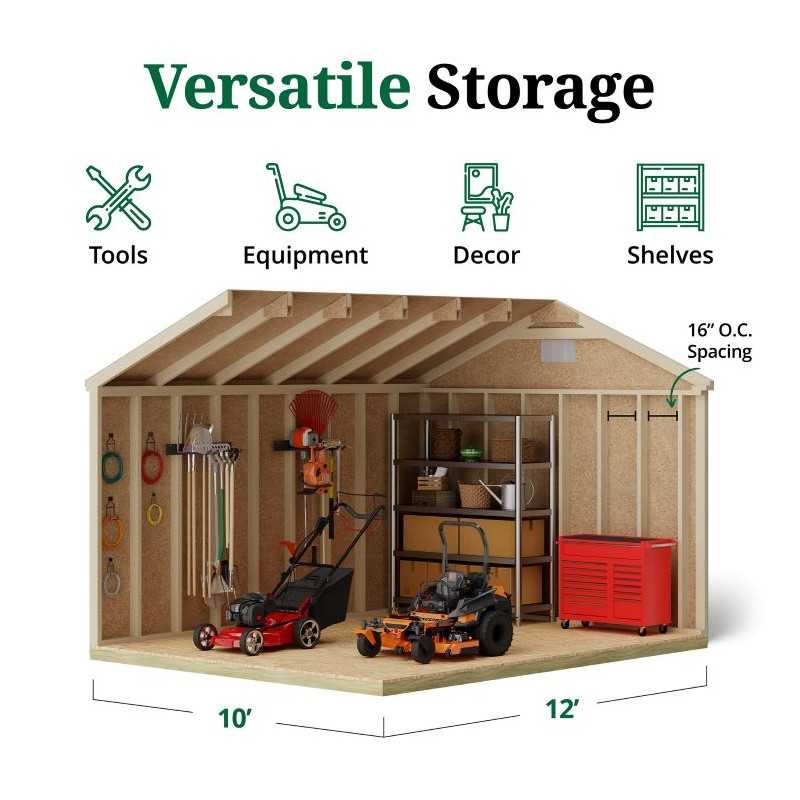 Little Cottage Co. Classic Workshop 10x12 Wood Storage Shed Kit (10x12 CWS-PC)