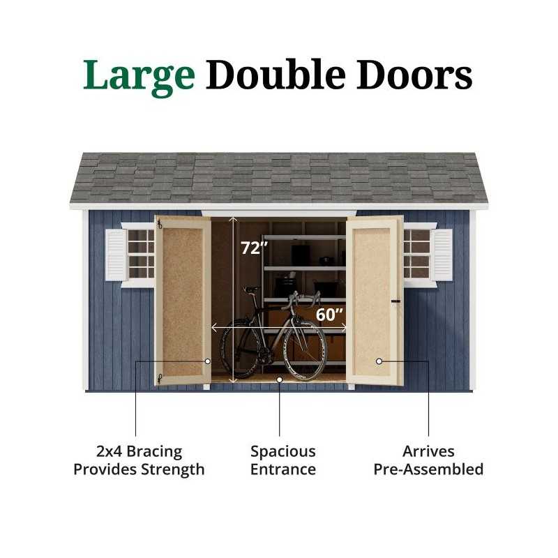 Little Cottage Co. Classic Workshop 10x14 Wood Storage Shed Kit (10x14 CWS-PC)