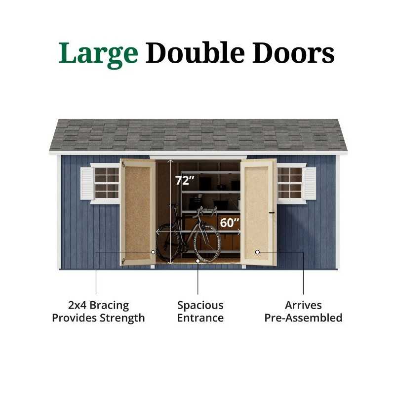 Little Cottage Co. Classic Workshop 10x16 Wood Storage Shed Kit (10x16 CWS-PC)