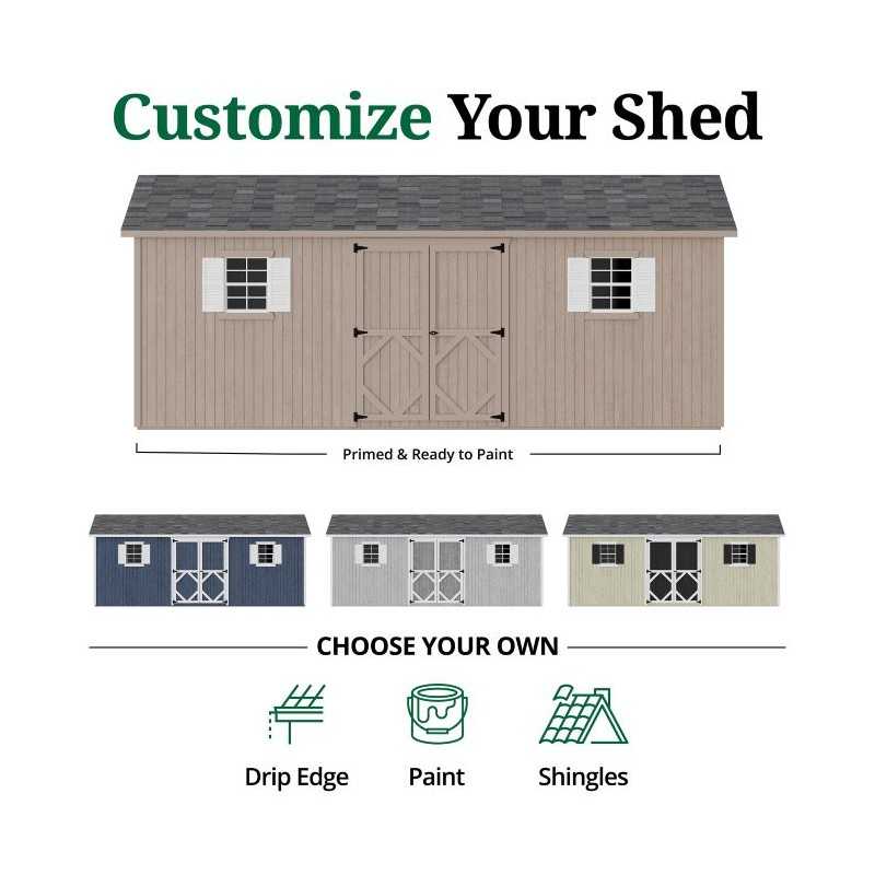 Little Cottage Co. Classic Workshop 12x20 Wod Storage Shed Kit (12x20 CWS-PC)