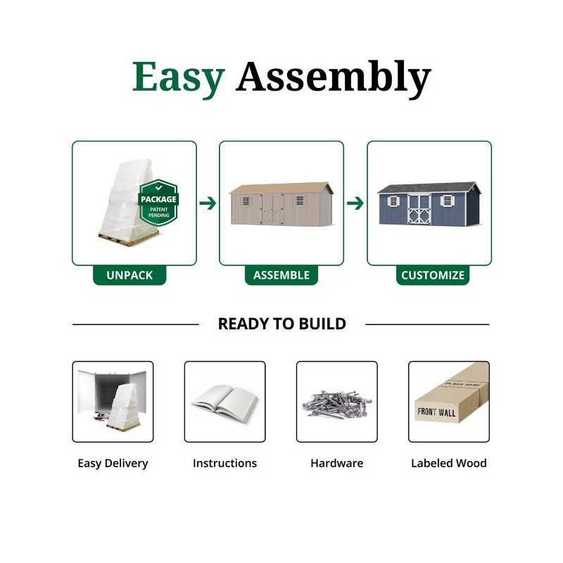 Classic Workshop 10x20 Wood Storage Shed Kit (10x20 CWS-PC)