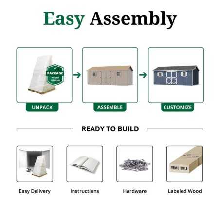 Classic Workshop 10x20 Wood Storage Shed Kit (10x20 CWS-PC)