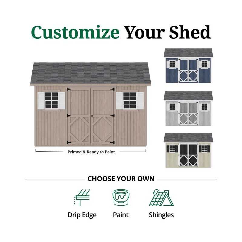 Little Cottage Co. Classic Workshop 12x12 Wood Storage Shed Kit (12x12 CWS-PC)
