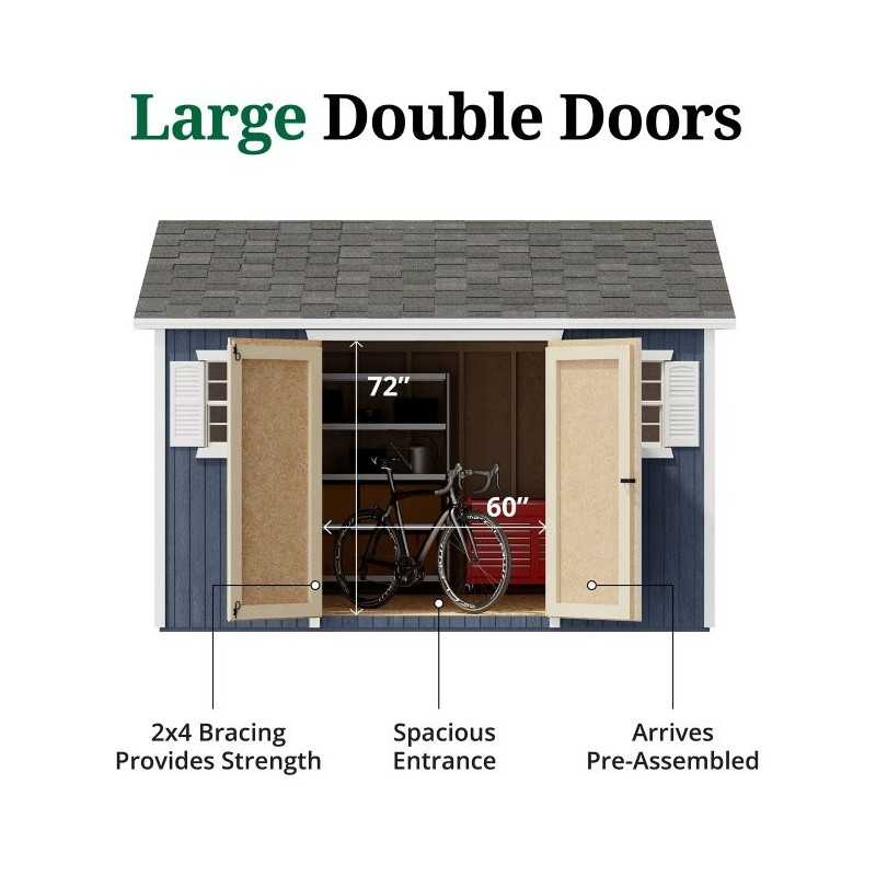 Little Cottage Co. Classic Workshop 12x12 Wood Storage Shed Kit (12x12 CWS-PC)