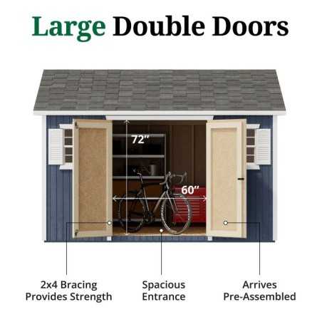 Little Cottage Co. Classic Workshop 12x12 Wood Storage Shed Kit (12x12 CWS-PC)