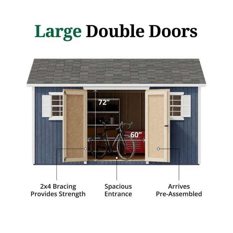 Little Cottage Co. Classic Workshop 12x14 Wood Storage Shed Kit (12x14 CWS-PC)