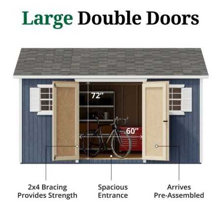 Little Cottage Co. Classic Workshop 12x14 Wood Storage Shed Kit (12x14 CWS-PC)
