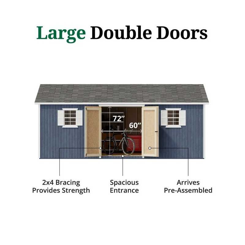 Little Cottage Co. Classic Workshop 12x20 Wod Storage Shed Kit (12x20 CWS-PC)