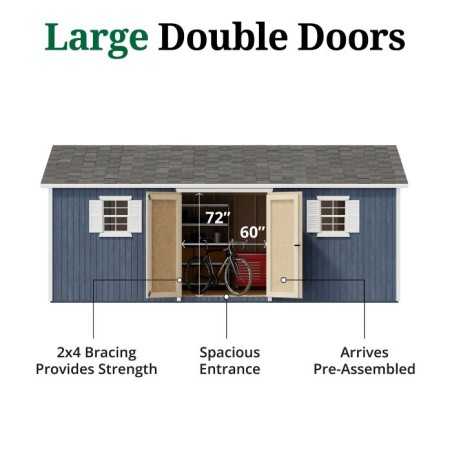 Little Cottage Co. Classic Workshop 12x20 Wod Storage Shed Kit (12x20 CWS-PC)
