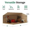 Little Cottage Co. Classic Workshop 12x20 Wod Storage Shed Kit (12x20 CWS-PC)