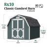 Little Cottage Co. Classic Gambrel 8x10 Wood Barn Shed Kit w/ 4' Sidewall (8x10 CGB-4-PC)