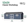 Little Cottage Co. Classic Workshop 12x24 Wood Storage Shed Kit (12x24 CWS-PC)