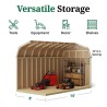 Little Cottage Co. Classic Gambrel 8x14 Wood Barn Shed Kit w/ 6' Sidewall (8x14 CGB-6-PC)