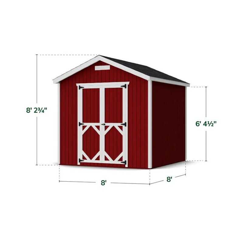 Little Cottage Co. Classic Gable 8x8 Wood Storage Shed Kit (8x8 CGS-PC)