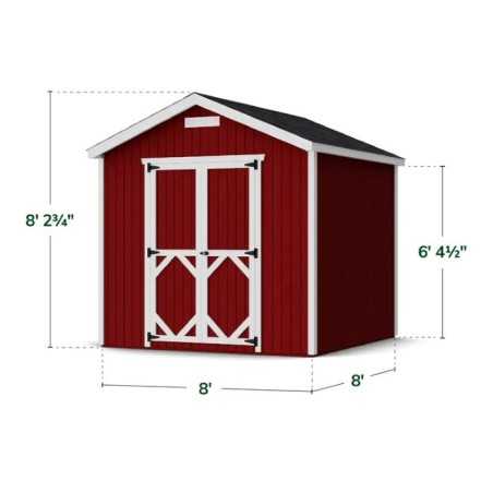 Little Cottage Co. Classic Gable 8x8 Wood Storage Shed Kit (8x8 CGS-PC)