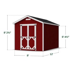 Little Cottage Co Classic Gable Wood 8x12 Storage Shed Kit (8x12 CGS-PC)